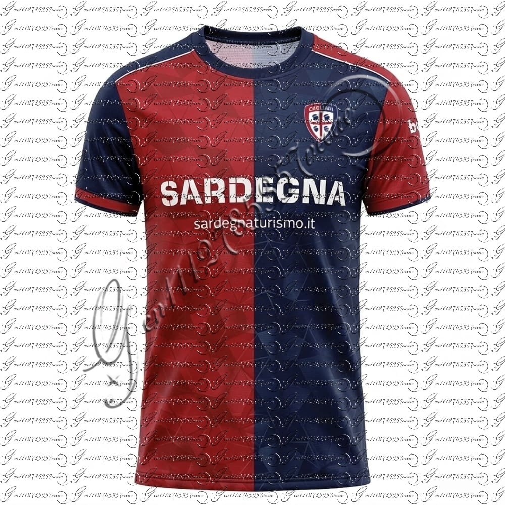 Sports Equipment Jersey - 2026 カリアリ 3Dプリント フットボールジャージ メンズ レディース
