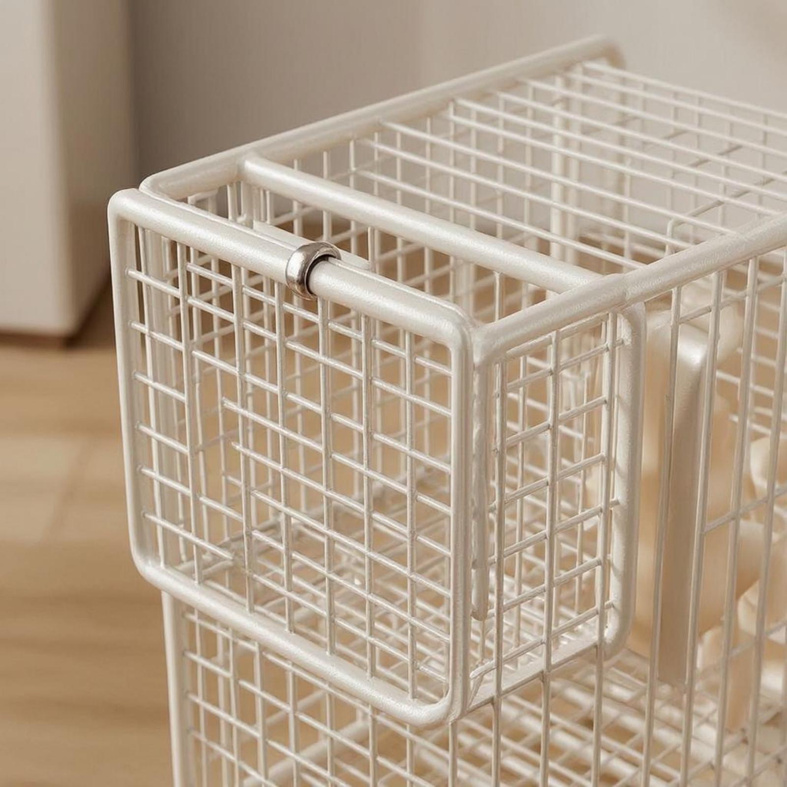 Sports Equipment Storage - 多段式金属製ワイヤー収納カート（スポーツ用品やヨガマット用、ローリングベース付き、家庭用フィットネス機器整理用）