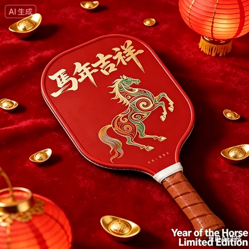 Sports Equipment In Chinese - 2026年馬年限定版卓球ラケット、競技用中国風グラスファイバースポーツ用品