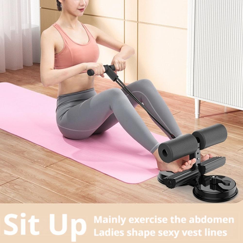 Sports Equipment Warehouse - ダブルサクションカップ付きプルロープ付き腹筋トレーニング補助器具、ホームジムでのワークアウト用フィットネス機器