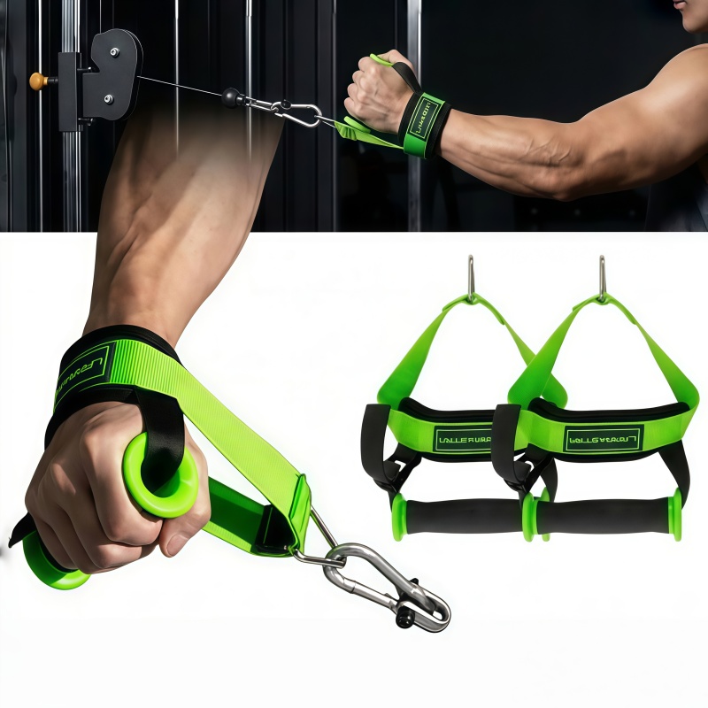 Sports Equipment Warehouse - 人間工学に基づいたジムハンドル、調整可能なショルダーグリップ、ケーブルフライアタッチメント、ラテラルレイズストラップ、ホームコアワークアウト機器、フィットネスジム