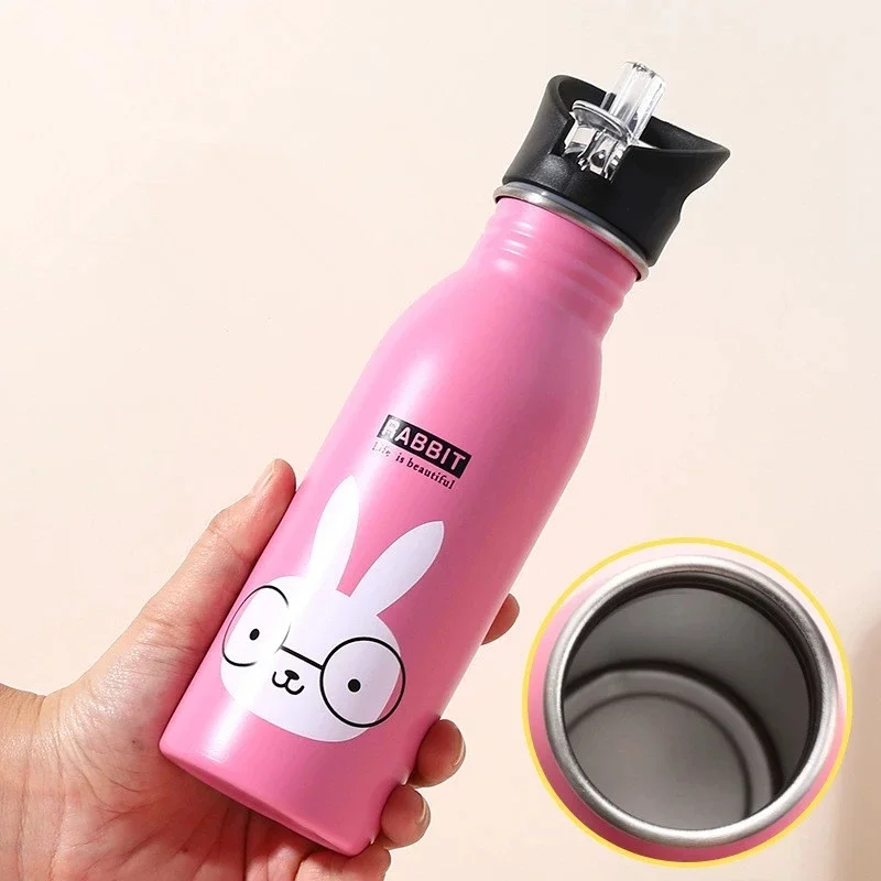 500ML ステンレス鋼製ウォーターボトル ストロー付き か - Sports Equipment Types のレビューと価格