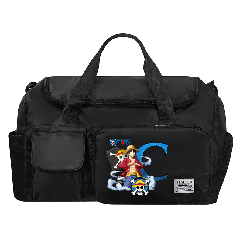 ワンピース男性女性旅行バッグアニメ A-Z 文字プリント防水 - Sports Equipment Storage のレビューと価格