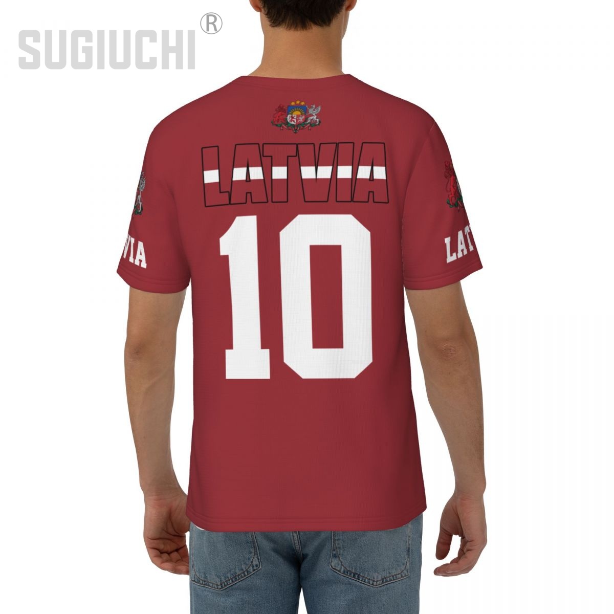 ユニセックス国家 Tシャツラトビア国旗ラトビア人 Tシャツジ - Sports Equipment Jersey のレビューと価格