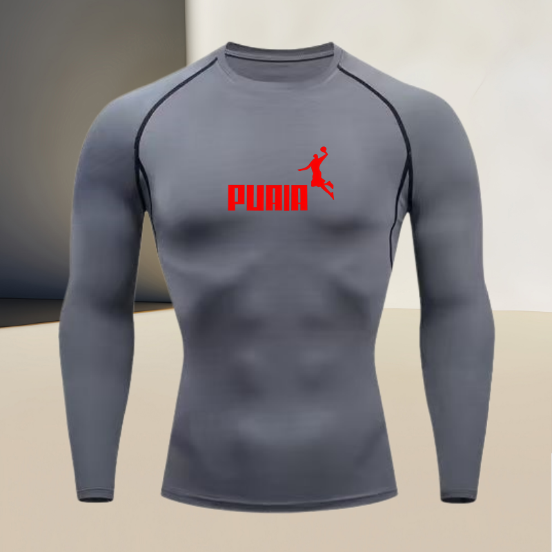 メンズ長袖ラウンドネック薄手スポーツタイトフィット速乾Tシャ - Sports Equipment Jersey のレビューと価格