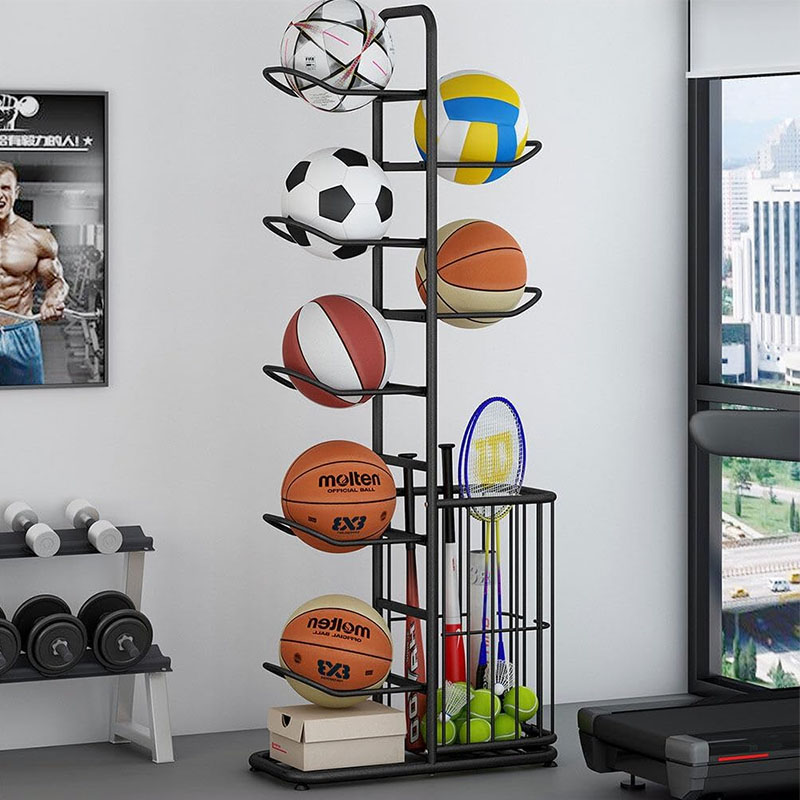 スポーツボール収納ラックバスケットボールバドミントンバレーボ - Sports Equipment Types のレビューと価格